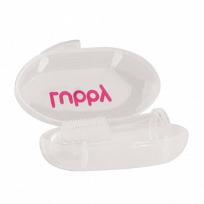 Щетка зубная силиконовая на палец Первая от 4 мес., с футляром (Lubby, 16991/144/12)